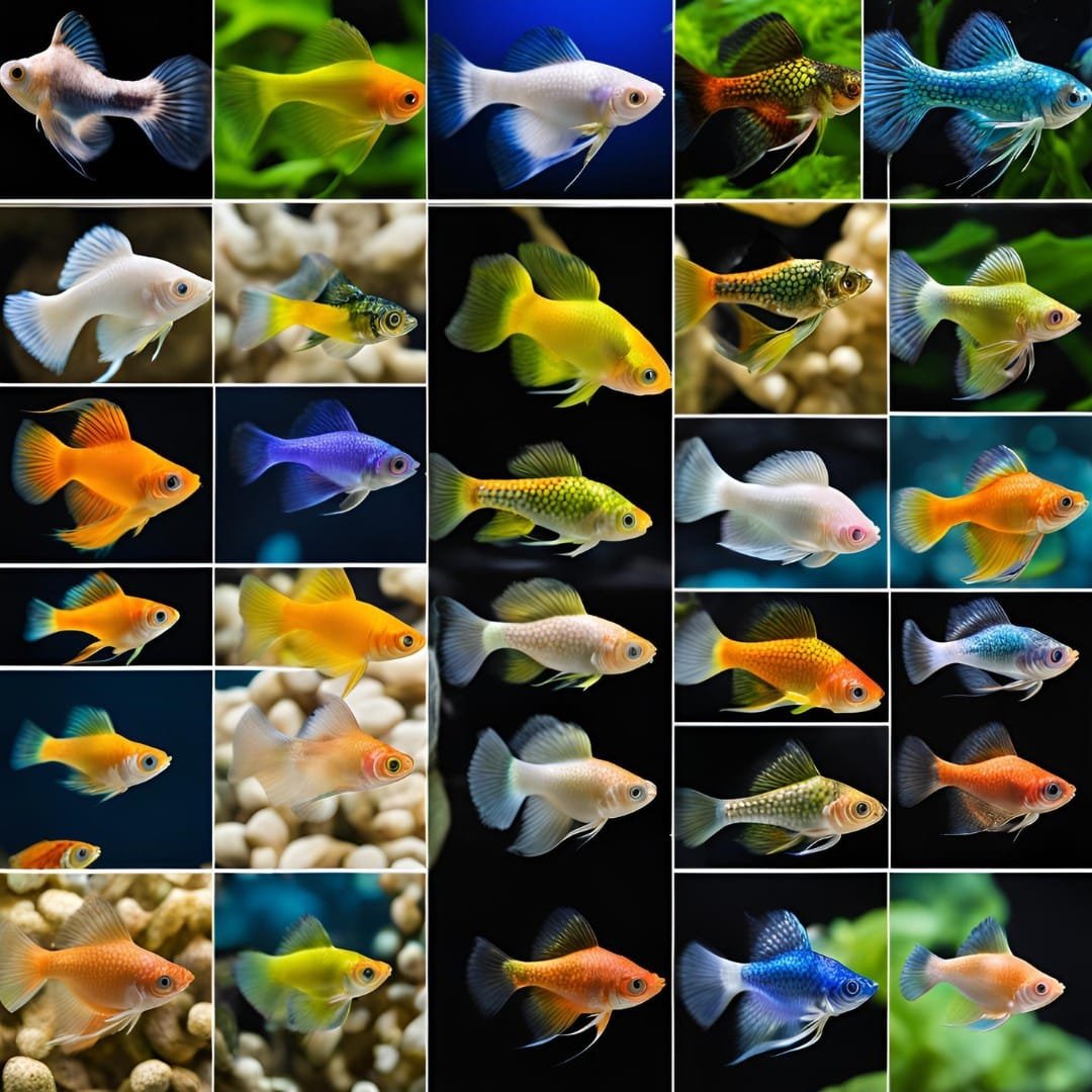 Many Colours Guppy Fish