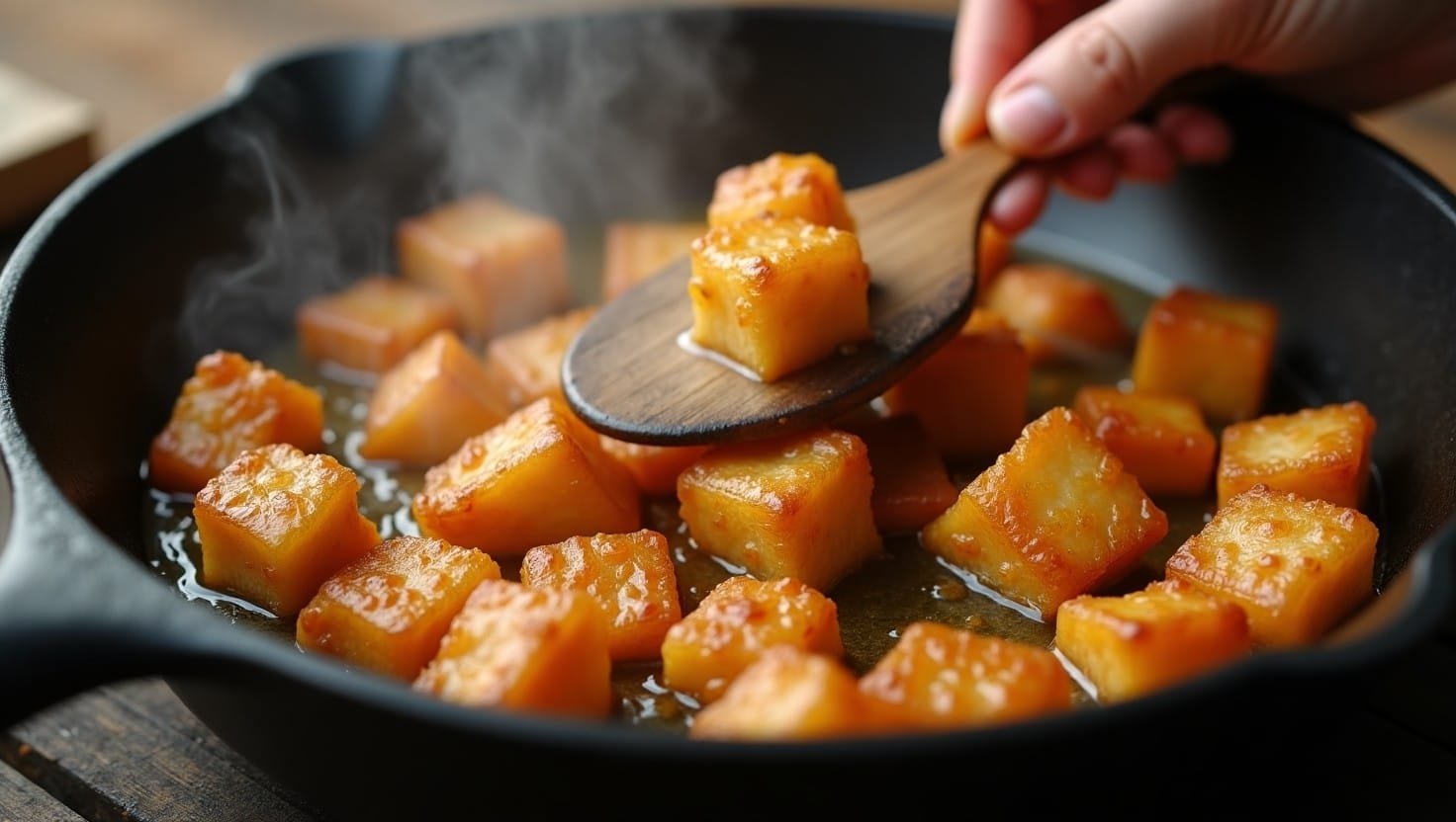 crispy golden fried Pangasius fish cubes