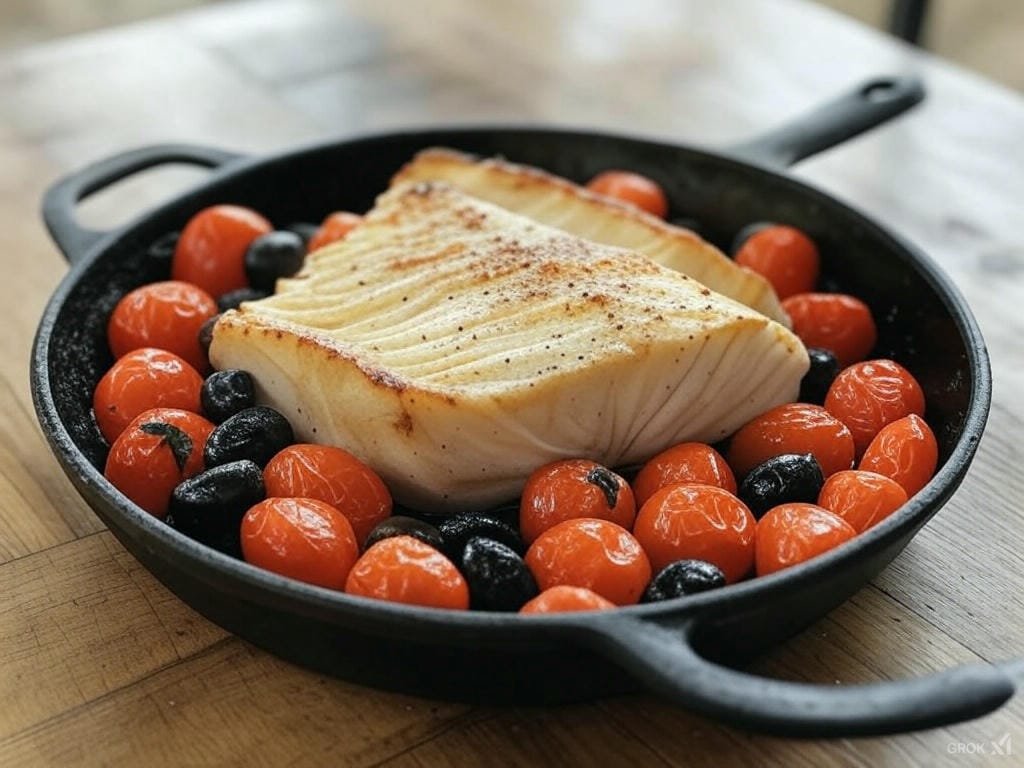 Grilled Cod with a colourful citrus salsa topping