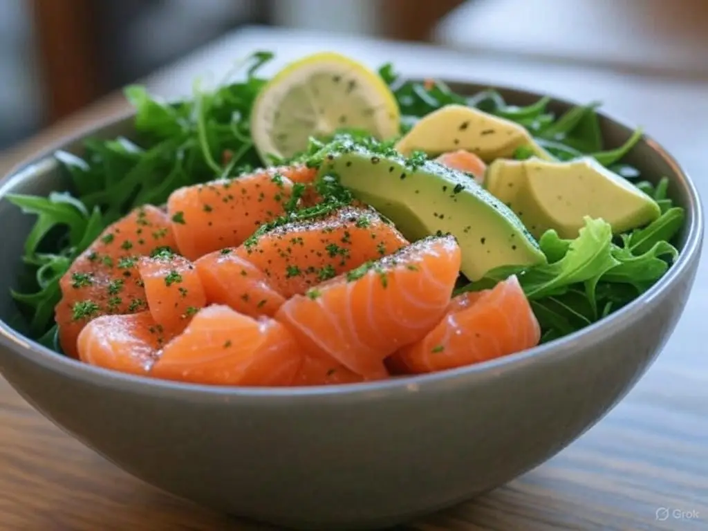 salmon avocado bowl